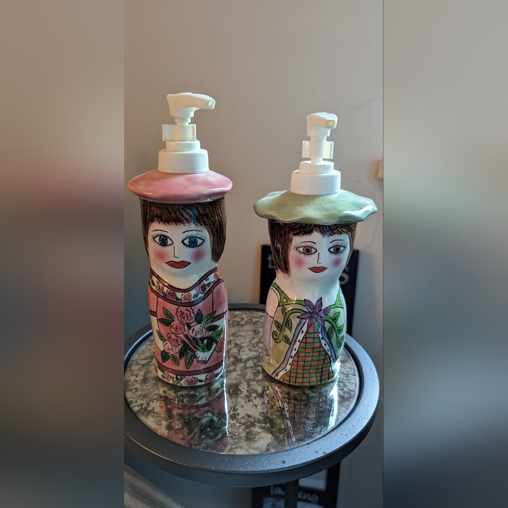 "Nina" & "Tanya" Lotion/Soap Pump Bottles by Ganz & Designed by Susan Paley